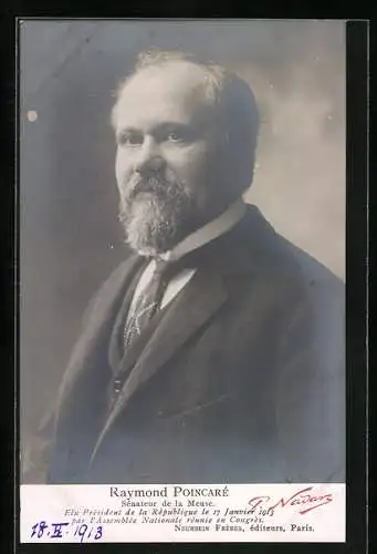 AK Raymond Poincaré, Sénateur de la Meuse et Président de la République 1913