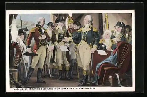 AK Yorktown, Washington declining overtures from Cornwallis