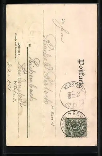 AK Wilhelm II. von Württemberg, Briefmarken