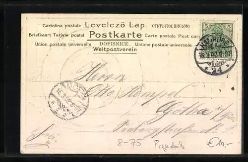 Künstler-Präge-AK Portrait Holländer mit Pfeife, Frauen in Tracht am Ufer