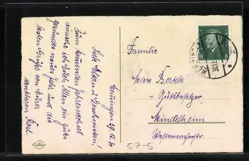 AK Fliegenpilze, Tannenzweig und Kalenderblatt, Neujahrsgruss