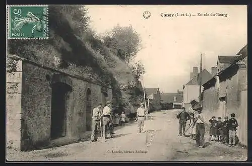 AK Cangy /Indre-et-Loire, Entrée du Bourg