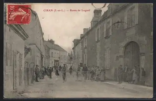 AK Ciran /Indre-et-Loire, Route de Lugueil