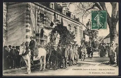 AK Chambon /Indre-et-Loire, Fête de la St-Blaise