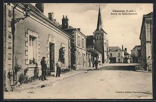 AK Channay /Indre-et-Loire, Route de Saint-Laurent