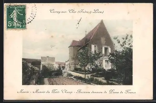 AK Civray-sur-Cher, Mairie, Manoir du Petit-Champ