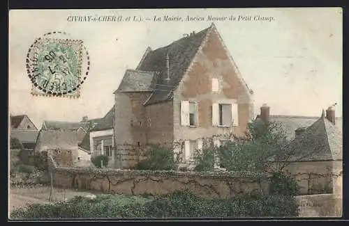 AK Civray-sur-Cher, la mairie, ancien manoir du Petit Champ