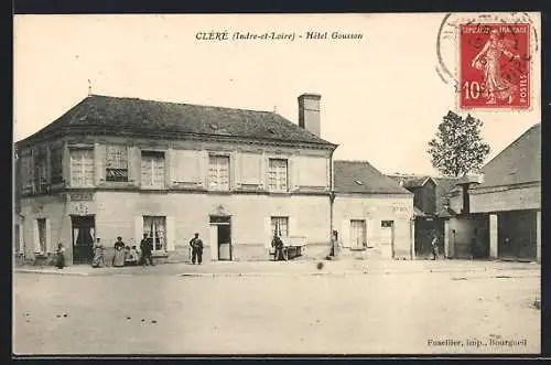 AK Cléré /Indre-et-Loire, Hotel Gousson