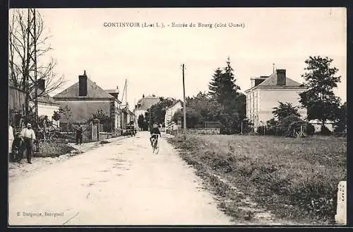 AK Continvoir /Indre-et-Loire, Entrée du Bourg, côté Ouest