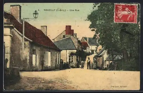 AK Nouzilly /Indre-et-Loire, Une Rue