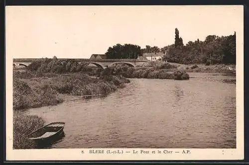 AK Bléré /I.-et-L., Le Pont et le Cher