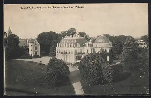 AK Benais /I.-et-L., Le Chateau, Vue à vol d`oiseau