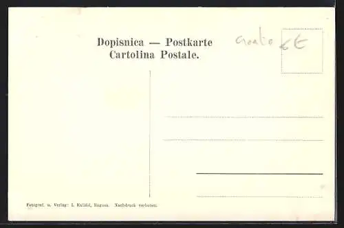 AK Dubrovnik / Ragusa, Pred Obcinom, Strassenpartie vor der Gemeinde