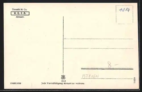 AK Abbazia, Ortsansicht von Süden