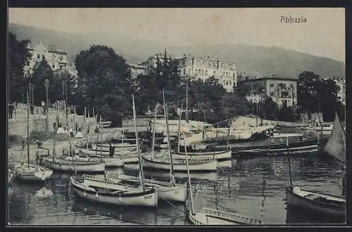 AK Abbazia, Hafen mit Segelbooten