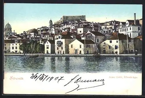 AK Sibenik, Panorama vom Wasser aus