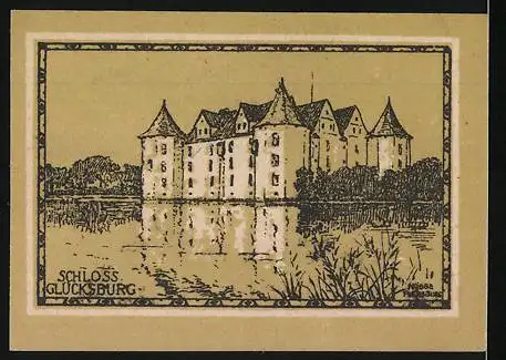 Notgeld Glücksburg 1920, 25 Pfennig, Schloss Glücksburg Abbildung, Nr. 28849