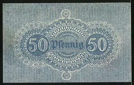 Notgeld Neckargemünd 1917, 50 Pfennig, Stadtgemeinde Gutschein über Fünfzig Pfennig, verziert mit Wappen und Muster