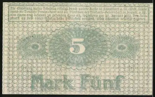 Notgeld Frankfurt 1918, 5 Mark, Frankfurter Maschinenbau-Aktien-Gesellschaft vorm. Pokorny & Wittekind