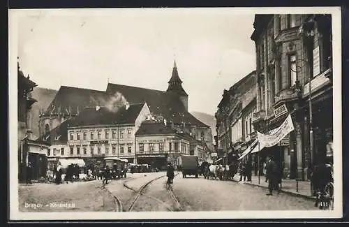 AK Kronstadt, Strassenpartie im Zentrum