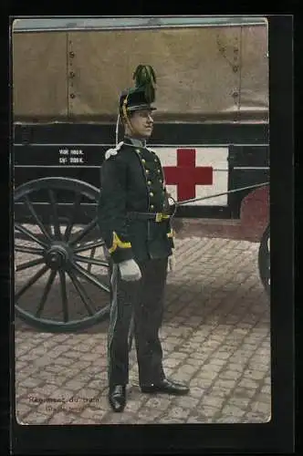 AK Regiment du train, Grande tenue, belgischer Train-Soldat in Uniform