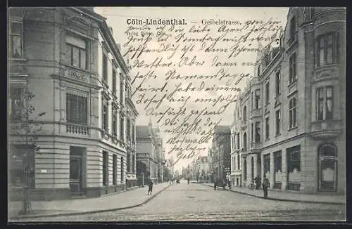 AK Köln-Lindenthal, Geibelstrasse mit Gründerzeithäusern