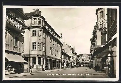 AK Bad Kissingen, Cafe Schmaus in der Ludwigstrasse