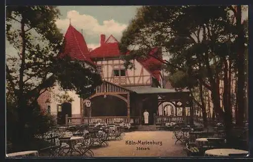 AK Köln-Marienburg, Südpark mit Gartenwirtschaft