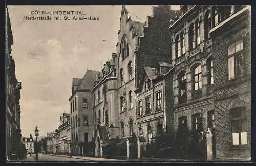 AK Köln-Lindenthal, Herderstrasse mit St. Anna-Haus