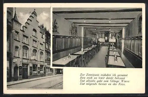 AK Köln, Gasthaus Zur Zweipann, Breitestrasse 17, Inh. Franz Brackhane