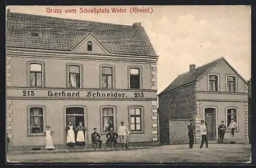 AK Köln-Wahn, Geschäft von Gerhard Schneider am Schiessplatz 213