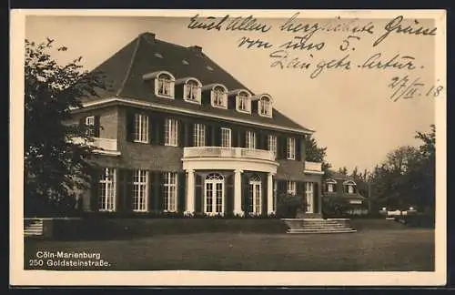 AK Köln-Marienburg, Villa in der Goldsteinstrasse 250