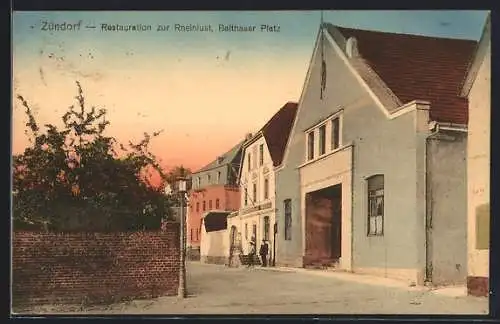 AK Köln-Zündorf, Restaurant zur Rheinlust von Balthasar Platz