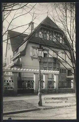 AK Köln-Marienburg, Haus in der Marienburgerstr. 83
