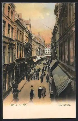 AK Köln, Passanten in der Hohestrasse