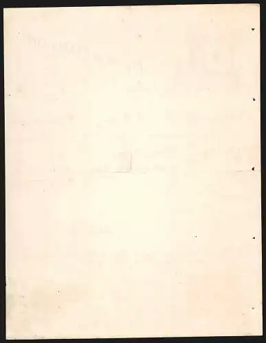 Rechnung Hannover 1897, Heine & Ohlendorf, Fenster- und Spiegelglas-Handlung, Ladenfront mit kaputtem Schaufenster