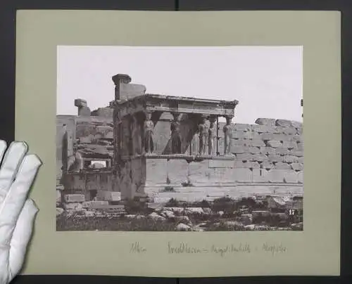 Fotografie unbekannter Fotograf, Ansicht Athen, Akropolis - Tempel des Erechtheion