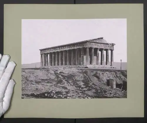 Fotografie unbekannter Fotograf, Ansicht Athen, Akropolis - Tempel des Hephaistos