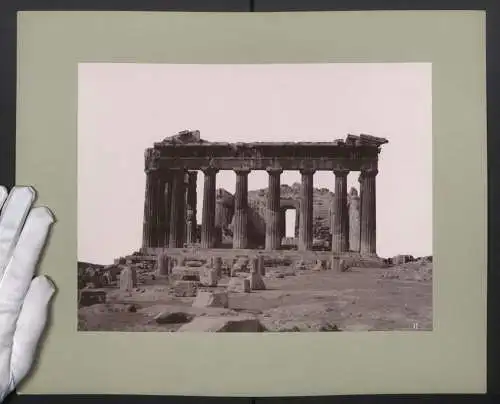 Fotografie unbekannter Fotograf, Ansicht Athen, Akropolis Rückseite des Partheon