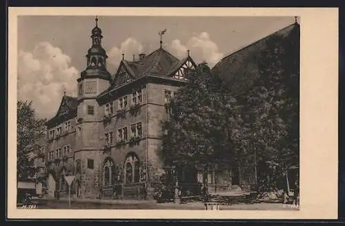 AK Nordhausen, Strassenpartie am Rathaus