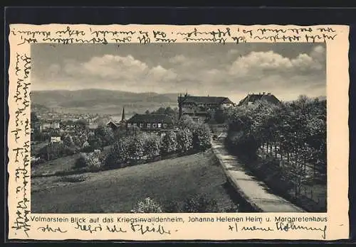 AK Volmarstein, Blick auf das Kriegsinvalidenheim, Johanna Helenen Heim und Margaretenhaus