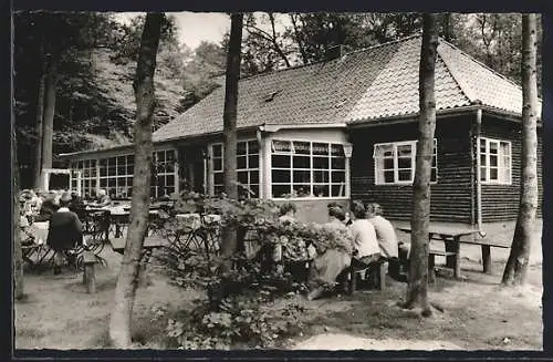 AK Langenrehm /Krs. Harburg, Waldschänke Forst Rosengarten mit Aussenbewirtung