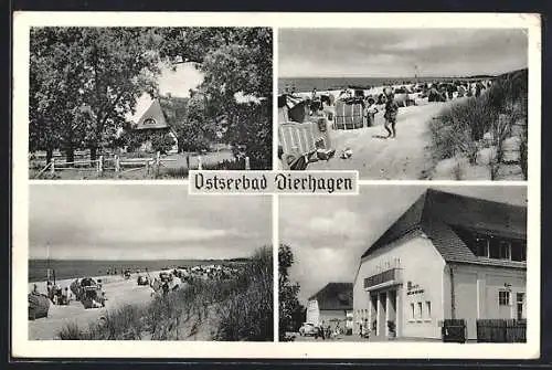 AK Dierhagen, Ortsansicht, Strandpartie