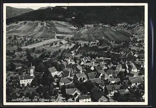 AK Laufen i. Baden, Ortsansicht vom Flugzeug aus