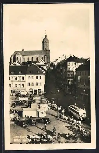 AK Annaberg i. Erzgeb., Blick zur St. Annenkirche