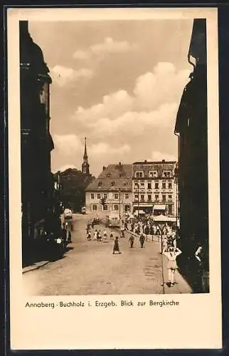 AK Annaberg i. Erzgeb., Blick zur Bergkirche