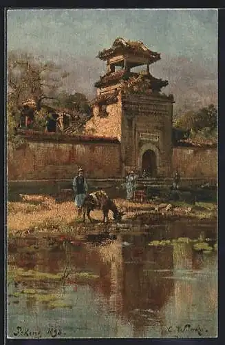 Künstler-AK Peking, Stadttor