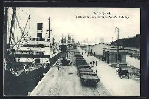 AK Rosario, Puerto, Parte de los muelles de la Sección Cabotaje