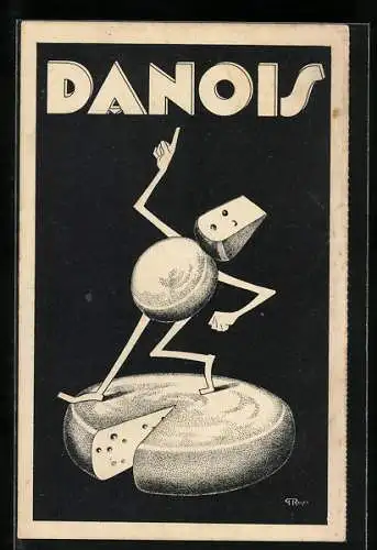 Künstler-AK Reklame für Danois-Käse