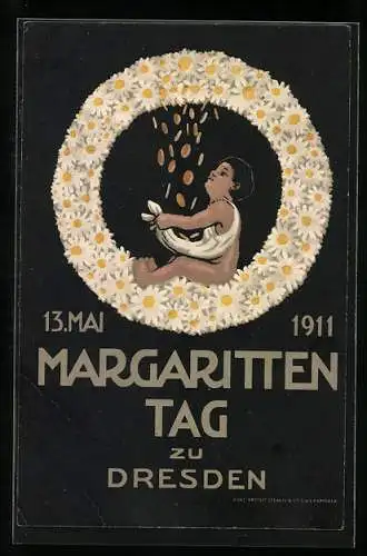 Künstler-AK Dresden, Margaritten-Tag 1911